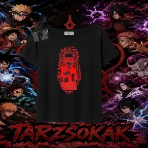 Naruto Uzumaki Premium Anime Kadın Kayık Yaka Tişört Beyaz