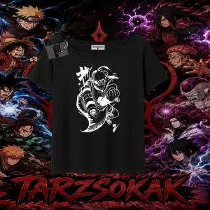 Naruto Uzumaki Premium Anime Kadın Kayık Yaka Tişört Beyaz