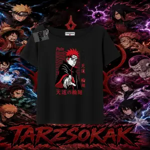 Naruto Uzumaki Premium Anime Kadın Kayık Yaka Tişört Beyaz