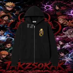 Naruto Uzumaki Premium Anime Oversize Unisex Hırka & Çeket Fermuarlı Sweatshirt Beyaz