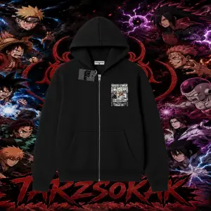 Naruto Uzumaki Premium Anime Oversize Unisex Hırka & Çeket Fermuarlı Sweatshirt Beyaz