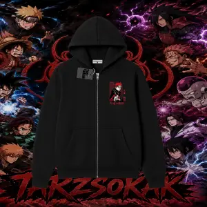 Naruto Uzumaki Premium Anime Oversize Unisex Hırka & Çeket Fermuarlı Sweatshirt Beyaz