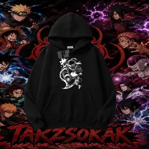 Naruto Uzumaki Premium Anime Oversize Unisex Kapşonlu Sweatshirt Beyaz