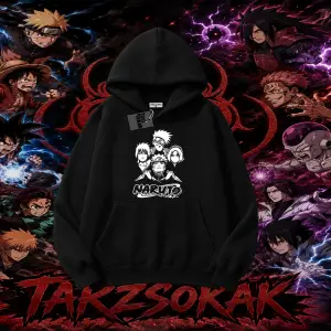 Naruto Uzumaki Premium Anime Oversize Unisex Kapşonlu Sweatshirt Beyaz