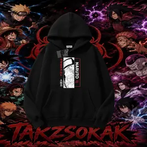 Naruto Uzumaki Premium Anime Oversize Unisex Kapşonlu Sweatshirt Beyaz
