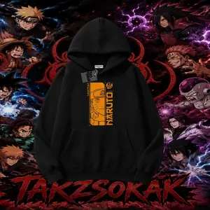 Naruto Uzumaki Premium Anime Oversize Unisex Kapşonlu Sweatshirt Beyaz