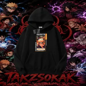Naruto Uzumaki Premium Anime Oversize Unisex Kapşonlu Sweatshirt Beyaz
