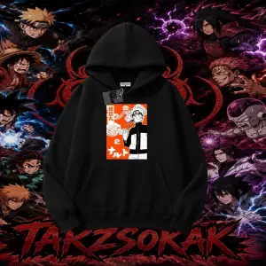 Naruto Uzumaki Premium Anime Oversize Unisex Kapşonlu Sweatshirt Beyaz