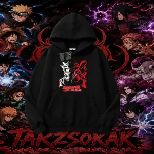 Naruto Uzumaki Premium Anime Oversize Unisex Kapşonlu Sweatshirt Beyaz