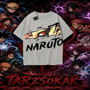 Naruto Uzumaki Premium Anime Oversize Unisex Tişört Beyaz