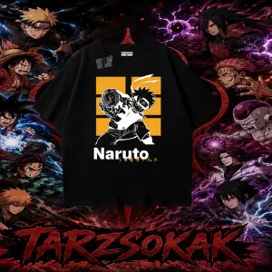Naruto Uzumaki Premium Anime Oversize Unisex Tişört Beyaz