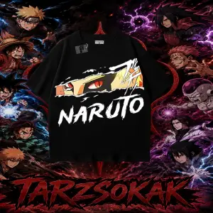 Naruto Uzumaki Premium Anime Oversize Unisex Tişört Beyaz