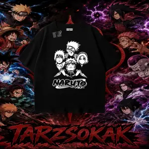 Naruto Uzumaki Premium Anime Oversize Unisex Tişört Beyaz