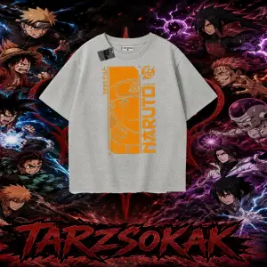 Naruto Uzumaki Premium Anime Oversize Unisex Tişört Beyaz
