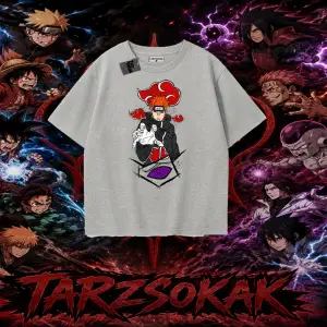 Naruto Uzumaki Premium Anime Oversize Unisex Tişört Beyaz