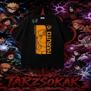 Naruto Uzumaki Premium Anime Oversize Unisex Tişört Beyaz