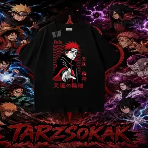 Naruto Uzumaki Premium Anime Oversize Unisex Tişört Beyaz