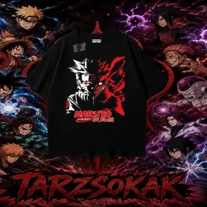 Naruto Uzumaki Premium Anime Oversize Unisex Tişört Beyaz