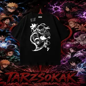 Naruto Uzumaki Premium Anime Oversize Unisex Tişört Beyaz