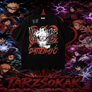 Naruto Uzumaki Premium Anime Oversize Unisex Tişört Beyaz