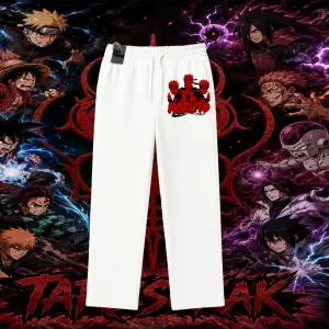 Naruto Uzumaki Premium Anime Unisex Baggy Eşofman Altı Beyaz