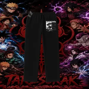 Naruto Uzumaki Premium Anime Unisex Baggy Eşofman Altı Beyaz