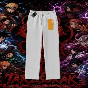 Naruto Uzumaki Premium Anime Unisex Baggy Eşofman Altı Beyaz