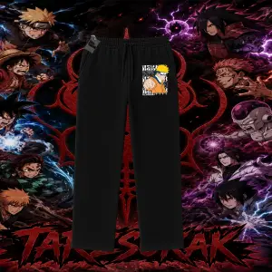 Naruto Uzumaki Premium Anime Unisex Baggy Eşofman Altı Beyaz