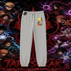 Naruto Uzumaki Premium Anime Unisex Jogger Eşofman Altı Beyaz