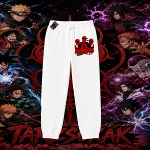 Naruto Uzumaki Premium Anime Unisex Jogger Eşofman Altı Beyaz