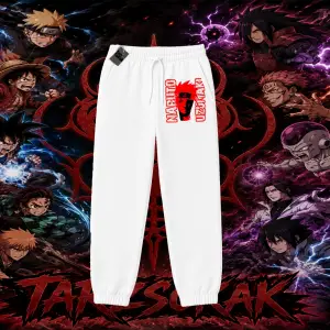 Naruto Uzumaki Premium Anime Unisex Jogger Eşofman Altı Beyaz