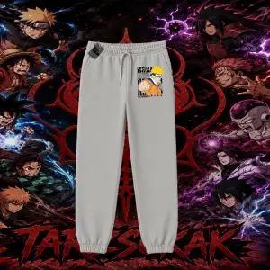 Naruto Uzumaki Premium Anime Unisex Jogger Eşofman Altı Beyaz