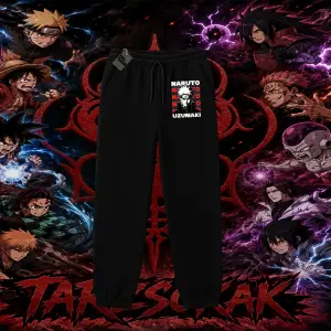 Naruto Uzumaki Premium Anime Unisex Jogger Eşofman Altı Beyaz