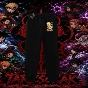 Naruto Uzumaki Premium Anime Unisex Jogger Eşofman Altı Beyaz