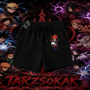 Naruto Uzumaki Premium Anime Unisex Şort Beyaz
