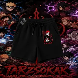 Naruto Uzumaki Premium Anime Unisex Şort Beyaz