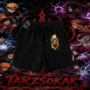 Naruto Uzumaki Premium Anime Unisex Şort Beyaz