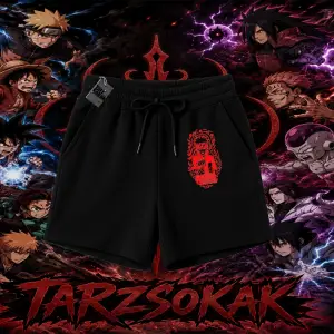 Naruto Uzumaki Premium Anime Unisex Şort Beyaz
