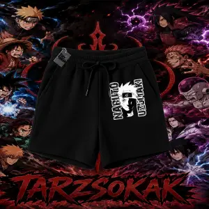 Naruto Uzumaki Premium Anime Unisex Şort Beyaz