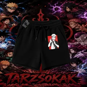 Naruto Uzumaki Premium Anime Unisex Şort Beyaz