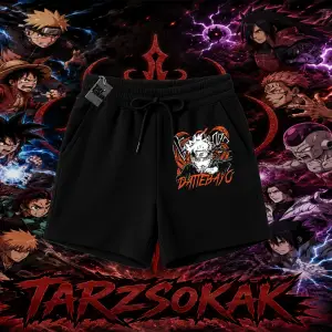 Naruto Uzumaki Premium Anime Unisex Şort Beyaz