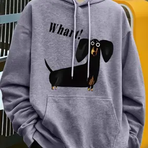 Ne kadar sevimli Dachshund desenli erkek modası kapüşonlu sweatshirtler hip hop büyük beden s