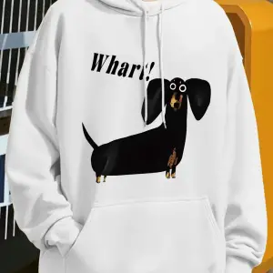Ne kadar sevimli Dachshund desenli erkek modası kapüşonlu sweatshirtler hip hop büyük beden s