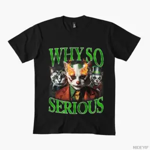 Neden Bu Kadar Ciddi Jonkler Kedi Meme T-shirt Erkekler Kadınlar Için % 100% Pamuk T Shirt Kı