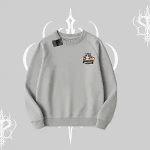 Need Coffee Right Meow Yazılı Kedi Baskılı Biskilet Sweatshirt