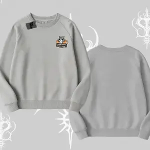 Need Coffee Right Meow Yazılı Kedi Baskılı Biskilet Sweatshirt