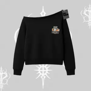 Need Coffee Right Meow Yazılı Kedi Baskılı Kayık Yaka Sweatshirt