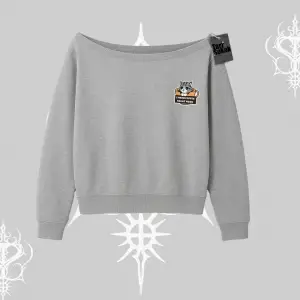 Need Coffee Right Meow Yazılı Kedi Baskılı Kayık Yaka Sweatshirt