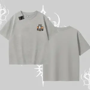 Need Coffee Right Meow Yazılı Kedi Baskılı Oversize Tshirt