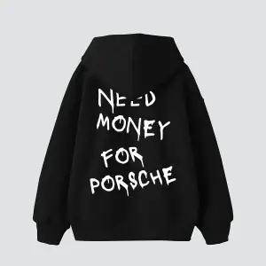 Need Money for Porsche Baskılı Oversize Unisex Beyaz